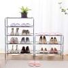 Home Shoe Cabinet Organizer with Removable Fabric Door, 4-Tier Shoe Rack view 4