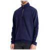 Bauzuoyo Men's Patchwork Fleece Pullover with Half-Zip view 3