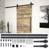 XGWKCNV Sliding Door Hardware Kit, 183 cm, Black Steel view 1