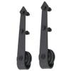 XGWKCNV Sliding Door Hardware Kit, 183 cm, Black Steel view 4