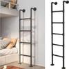 Wall-Mounted Metal Ladder for Home, Attics, Basement Windows, Bunk Beds, Decks, and RVs, Adjustable Size, 150 kg Capacity view 1