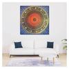 HYQOUKLR Tibetan Buddhist Thangka Wall Hanging with Frame, Mandala Artwork for Zen Home Decor and Meditation view 2