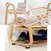 5-Tier Shoe Rack with Wheels view 3