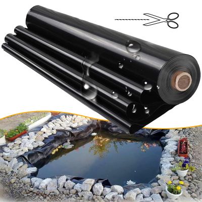 Waterproof Pond Liner for Garden Fountains 10 x 14 m, Black, Flexible Pond Sheet for Large Fish Ponds and Waterfalls