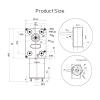 WGJJPQYK JGY370 DC 6V Worm Gear Motor, 8 mm D7 Shaft, Self-Locking, 150 RPM view 2