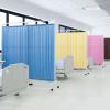 Mobile Medical Screen with Standing Door, 180 cm, Blue view 2