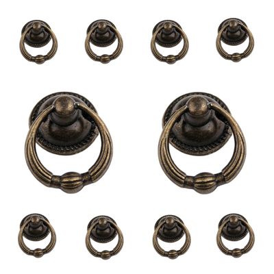 FIOLIRTL 10-Pack Single-Hole Cabinet Knobs, Zinc Alloy, Style A