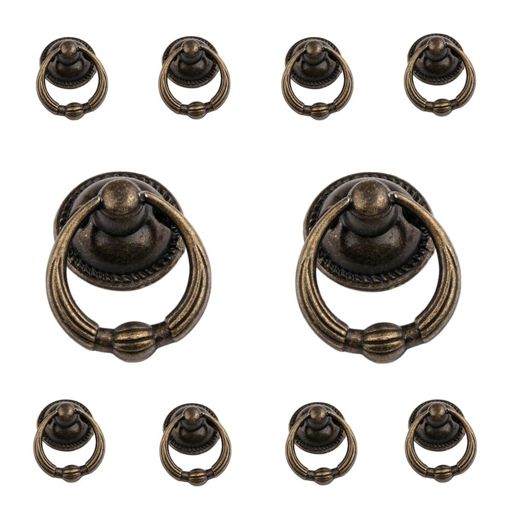 FIOLIRTL 10-Pack Single-Hole Cabinet Knobs, Zinc Alloy, Style A