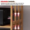 Mobile Bamboo Audio Rack, 3-Tier Stereo Component Stand on Wheels, Multifunctional AV Media Stand (Color 1) view 4