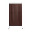 PSDLHMYQ Mobile Medical Privacy Screen Room Divider, Freestanding Partition for Ward/Beauty Salon/Health Pavilion, Folding Iron Frame, Blue Nylon-Silk Fabric (Brown, 3-Panel) view 1