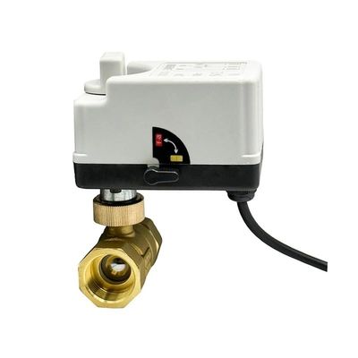 Motorized Brass Ball Valve, 3-Wire, 2-Control, Manual Switch