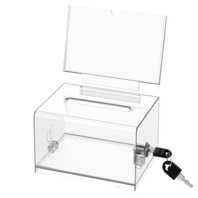 zwxqe Business Card Collection Box | Transparent Multipurpose Drop Box
