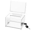 zwxqe Business Card Collection Box | Transparent Multipurpose Drop Box view 1