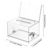 zwxqe Business Card Collection Box | Transparent Multipurpose Drop Box view 2