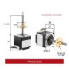 VSKXFDDB 3-Piece NEMA 11 Lead Screw Stepper Motor 11HS2810-T5*2, 100 mm, for Mini 3D Printers view 2