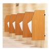Wall-Mounted Wooden Urinal Privacy Partition, Black, 40 x 90 cm view 1