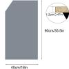 Wall-Mounted Wooden Urinal Privacy Partition, Black, 40 x 90 cm view 4