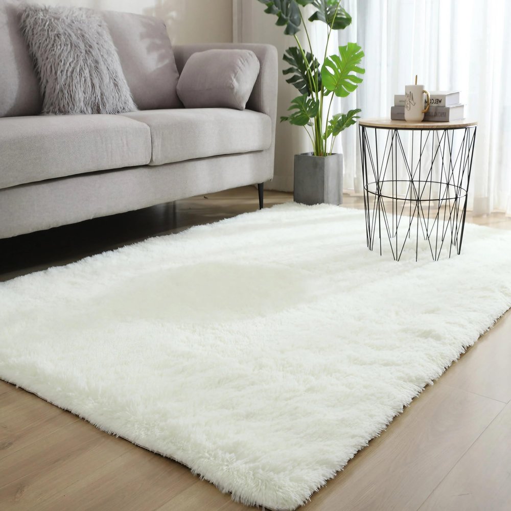 YSPZDQ Plush Shaggy Area Rug, Machine Washable, Non-Slip, 40 x 60 cm (A)