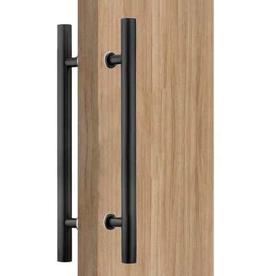 HASYUE Front Door Push-Pull Handle, 304 Stainless Steel, Barn Door/Glass Door Handle, for Interior and Exterior Doors, 8 Sizes, 90 cm × 1
