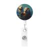 Sea Otters Retractable Badge Reel with Key Ring and Belt Clip view 1