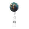 Sea Otters Retractable Badge Reel with Key Ring and Belt Clip view 2