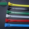 25-Piece Reusable Nylon Plastic Cable Ties, Self-Locking, Detachable, Green, 5 x 250 mm view 3