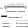 POVEFONK Kitchen Cabinet Handles, Knurled, Black, Champagne, Copper, 288 mm, 10-Pack view 2