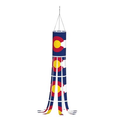 Halloween Colorado State Flag Windsock for Outdoor Decoration