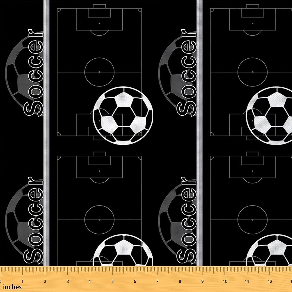 Loussiesd Football Patchwork Upholstery Fabric, 460 x 150 cm