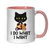 Atspauda Coffee Mug with “I Do What I Want” Text, se Pizza, Coffee, Ceramic, Pink view 1