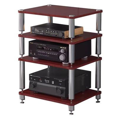 4-Tier Audio Rack for Amplifiers and Streaming Devices