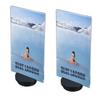 ogoPLUS 2-Pack Acrylic DL Tabletop Sign Holders, Portrait, 360° Rotating view 1