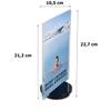 ogoPLUS 2-Pack Acrylic DL Tabletop Sign Holders, Portrait, 360° Rotating view 3