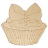 Wooden Cupcake Sponge, 3 mm Plywood, for Cooking and Pudding, 5 x 5.4 cm, No Hole, 10 Pieces view 2