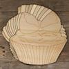 Wooden Cupcake Sponge, 3 mm Plywood, for Cooking and Pudding, 5 x 5.4 cm, No Hole, 10 Pieces view 3