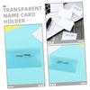 Transparent Plastic Name Badge Holder with Pin, 1 Set view 2