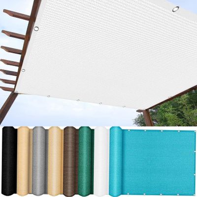 Balcony Privacy Screen, 4 m x 0.4 m, Opaque, White