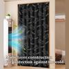 Thermal Door Curtain, Cold-Blocking, Waterproof, Windproof, No-Drill, Gray, 120 x 240 cm (47 x 95 in) view 2