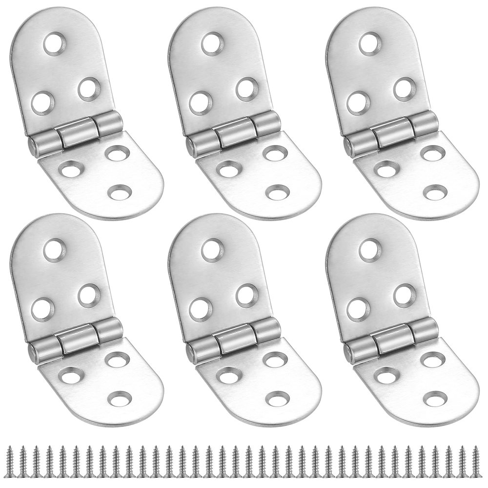 SZYILIDA 180° Hinges, 6-Pack, 80 x 30 mm, Stainless Steel