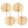 Zerodeko Traditional Palm Leaf Hand Fans, 4-Pack view 1