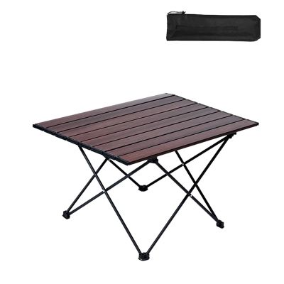 Lightweight Folding Camping Table with Steel Frame and Aluminum Alloy, 68 x 46 x 41 cm