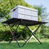 Lightweight Folding Camping Table with Steel Frame and Aluminum Alloy, 68 x 46 x 41 cm view 3