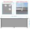 Balcony Privacy Screen 100 x 1,400 cm, Dark Gray, Windproof view 4
