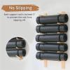 Miuxe Yoga Mat Holder, Vintage Wood Foam Roller Organizer, Wall-Mounted or Freestanding view 3