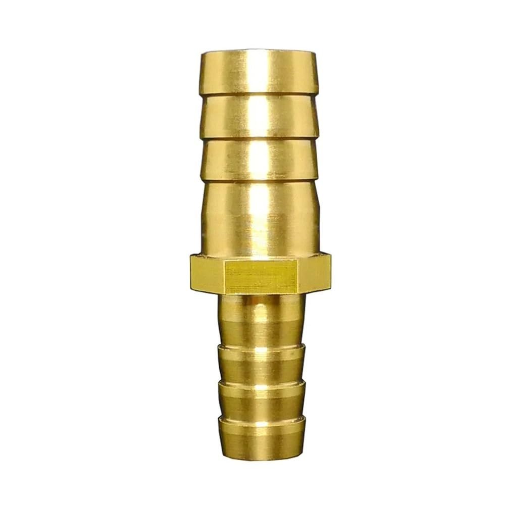 4/6/8/10/12/14/16/19 mm Straight Brass Hose Barb Reducer Adapter, 10 mm to 10 mm, 46 mm Length