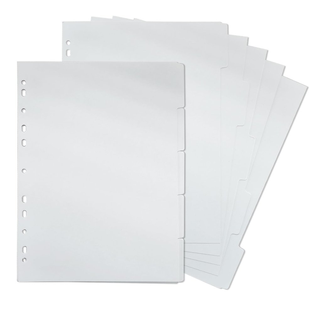 DY.2ten A4 Binder Dividers, 10 Sheets/2 Sets, 11-Hole, 250 gsm White Cardstock