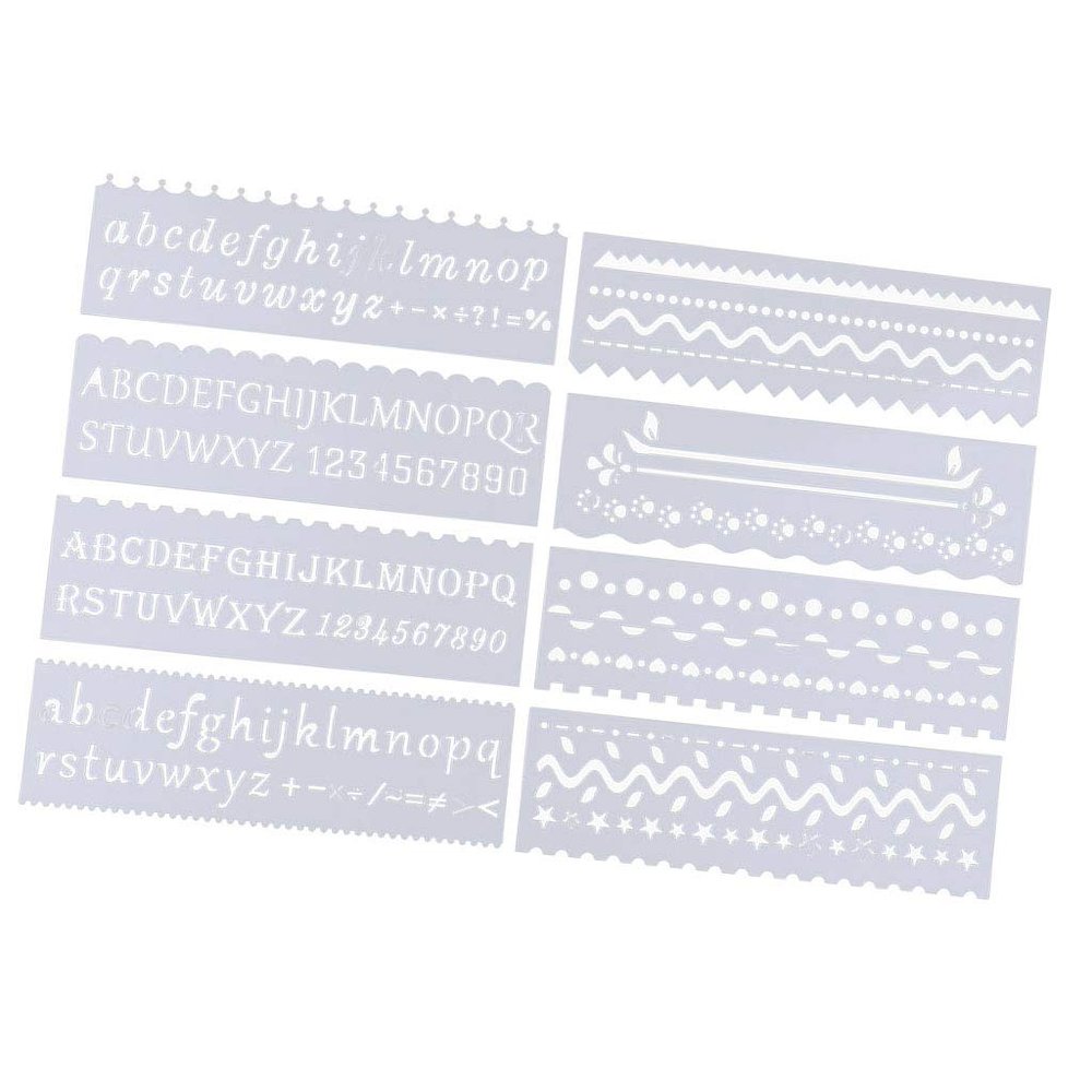Bullet Journal Stencil Set, 8 Pieces