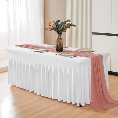 Mateju 4 ft Stretch Cocktail Table Cover, White