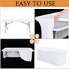 Mateju 4 ft Stretch Cocktail Table Cover, White view 4