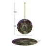Gothic Fairy Garden Pentagram Ceramic Christmas Tree Ornament view 2